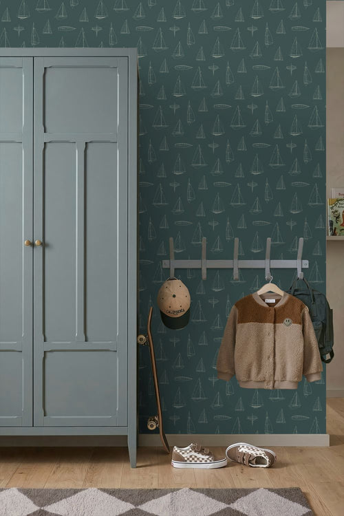 ESTAhome behang boten blauw - 50 x 900 cm - 132091