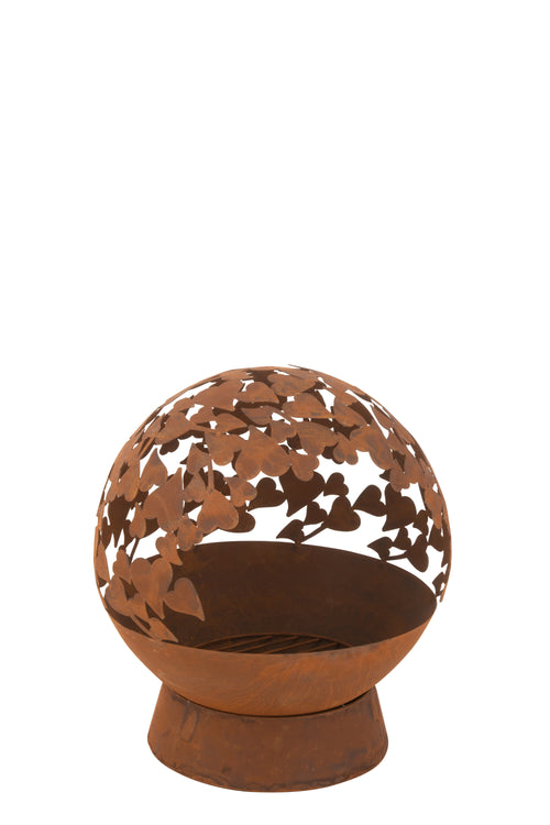 J-Line vuurschaal Rond Harten - ijzer - roest - vtwonen shop