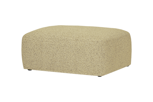 noo.ma Yaro Ottoman - comfortabele poef, Pale Yellow Mélange