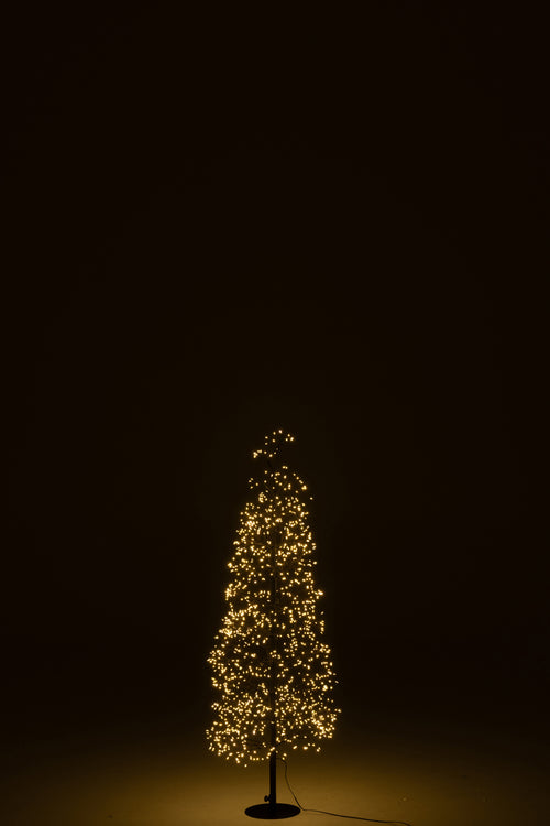 J-Line decoratie Boom - warm witte lichten - ijzer - zwart - medium - LED lichtjes - vtwonen shop