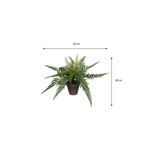 Mica Decorations Varen Kunstplant in Bloempot Stan - H38 x Ø50 cm - Groen