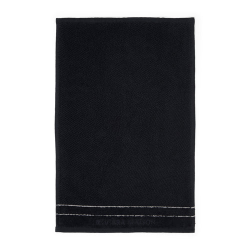 Rivièra Maison RM Elegant Guest Towel black 50x30 - Katoen - Zwart - vtwonen shop