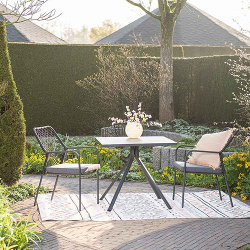 Garden Impressions tuinset Ross - Rimini - zwart - 80x80 cm - 3-delig