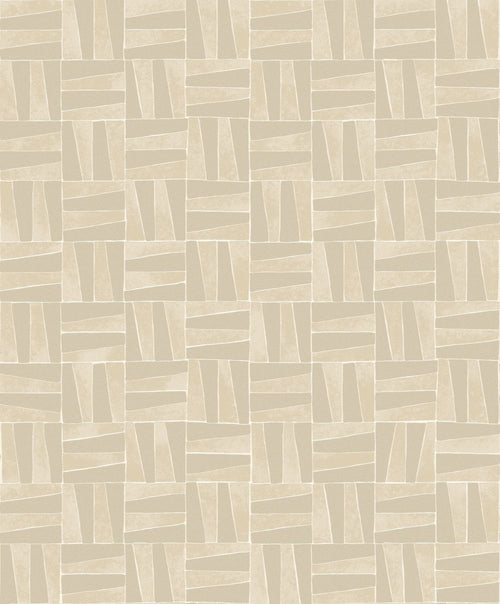 Masureel behang tegelmotief zand beige - 53 cm x 10.05 m - 631067