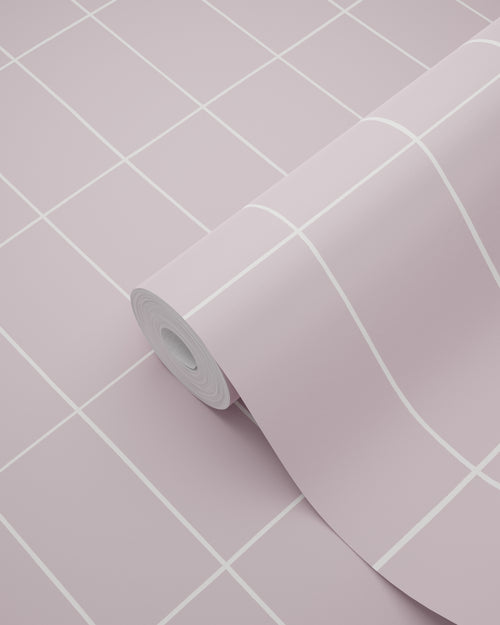 ESTAhome behang kleine tegeltjes paars - 50 x 900 cm - 131793