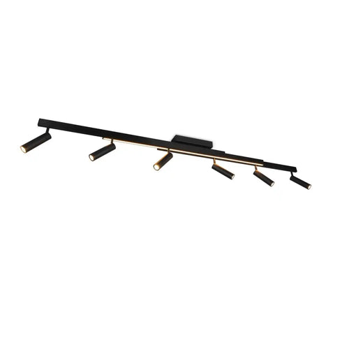 Trio Leuchten plafondlamp Zeno - 6 lichts -  180  x 8.5   cm - zwart