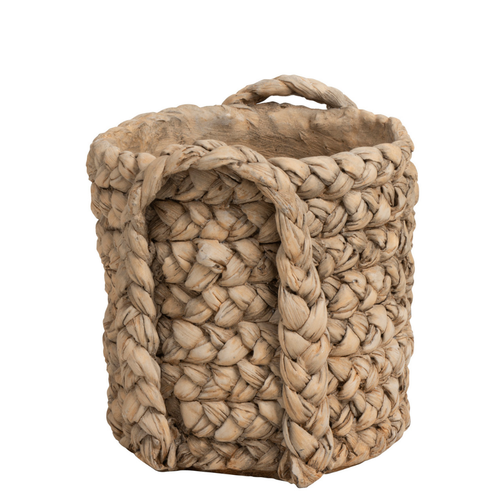 J-Line bloempot Handvaten - keramiek - naturel - small - Ø 20 cm - vtwonen shop