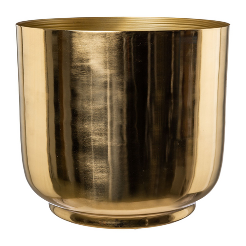 Flourify plantenbak - Metaal - set van 3 - 36x36x22 / 28x28x25 / 20x20x18 cm - goud - vtwonen shop