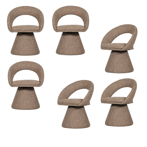 WOOOD eetkamerstoel Winter - Melange - Naturel - Set van 6 - vtwonen shop