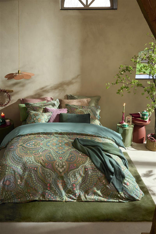 Pip Studio dekbedovertrek Alfombra - 260x200/220 cm - groen