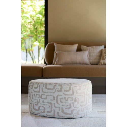 Light & Living poef Liberia - bruin - 68x68x35 cm