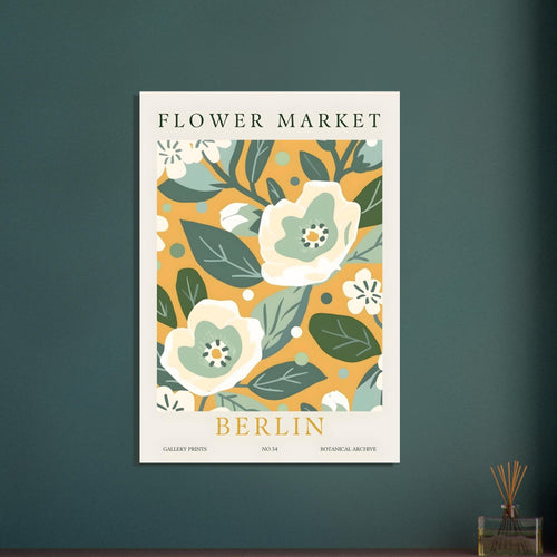 Artfulprints Poster Flower market - Berlin I   - 30x40 cm - Meerkleurig