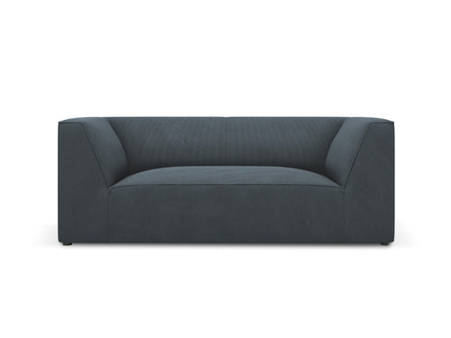 Micadoni Bank Ruby 2-zits, ribfluwelen, blauw - 93x174x69cm