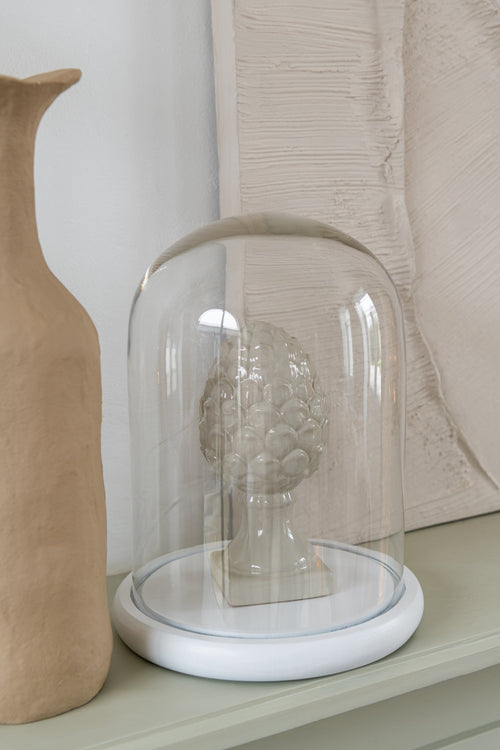 J-Line Decoratieve stolp - glas - wit - medium