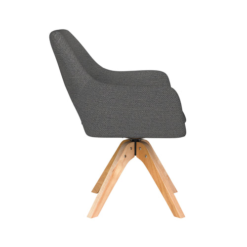 Housecraft Living Mos Eetkamerstoel Draaibaar Hout Grijs