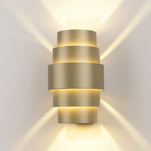 Artdelight wandlamp Rolls - 2 lichts - 13  x 22   cm - champagne