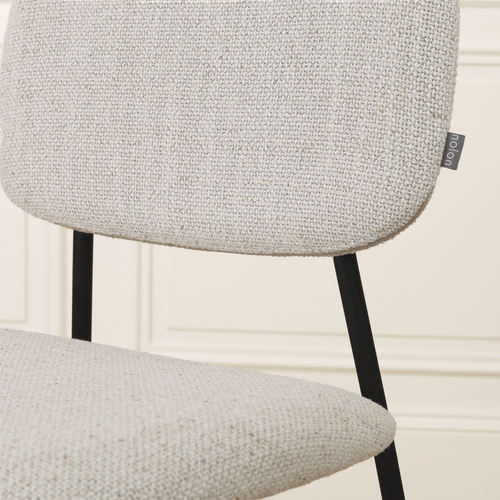 Nolon Jasmijn Eetkamerstoel Beige Melange - Zwart - vtwonen shop