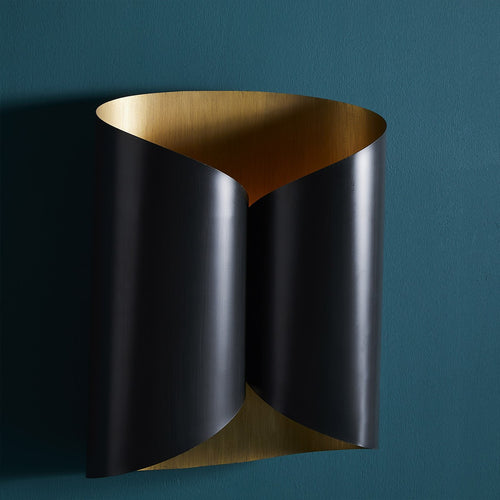 Signature - PAPYRUS Wandlamp - Zwart - 30x16x40 cm