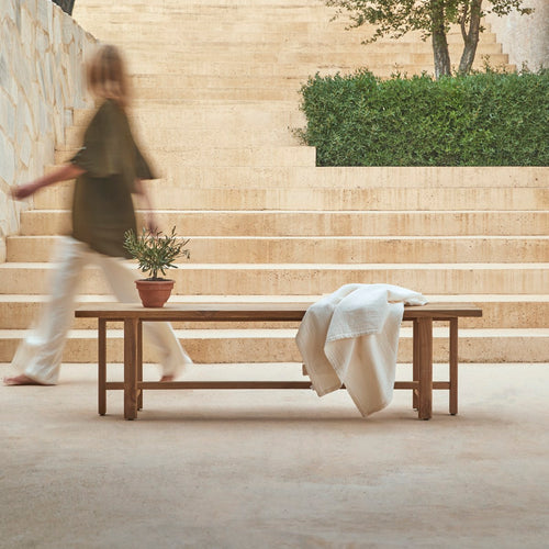 Tikamoon Tuinbank van gerecycled massief teakhout - Naturel - vtwonen shop