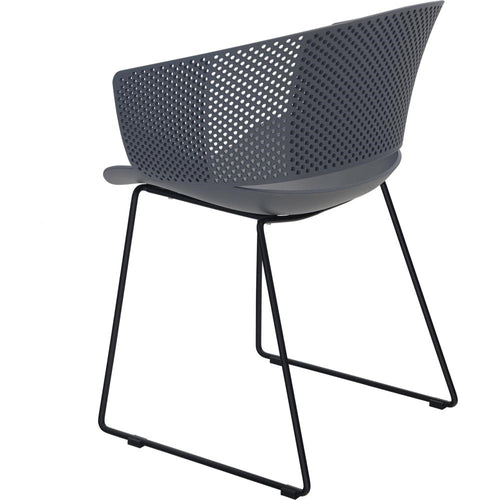 Lesli Living bistrostoel Orly - grijs - 58,5x45,5∕53x79cm - set van 4
