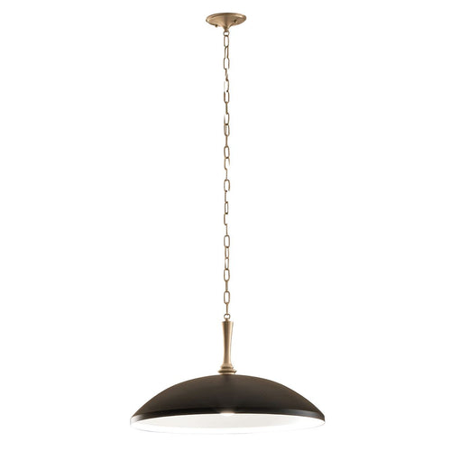 Kuppel-Pendelleuchte, modernes Schwarz, Champagner-Bronze, 1 x E27
