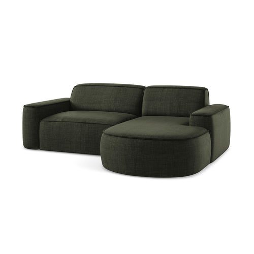 LaMiaSofa hoekbank rechts Melissa - textuurstof - olijf - 224x166x70
