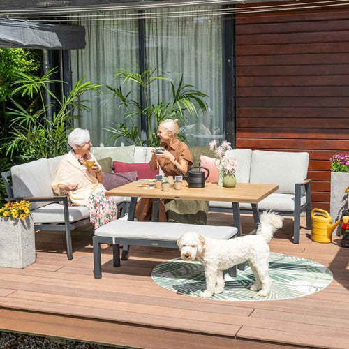 Garden Impressions lounge dining set Lissabon valley sand - 6-delig