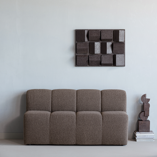 WOOOD wanddeco Axis - Betonlook - Bruin - 81x61x9