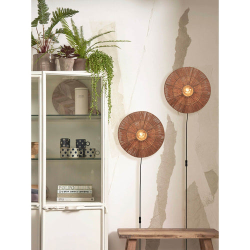 GOOD&MOJO wandlamp Iguazu - bruin - Ø55cm