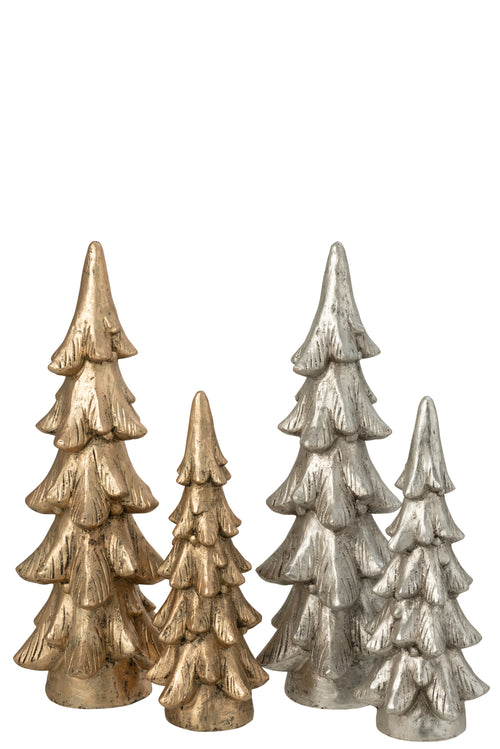 J-Line decoratie kerstboom Ronde - magnesium - goud - large - vtwonen shop