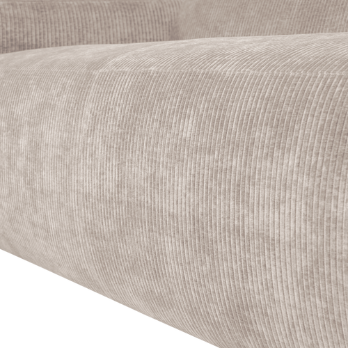 WOOOD 2-zits bank arm links Mojo Base - Rib - Ecru - 74x185x97