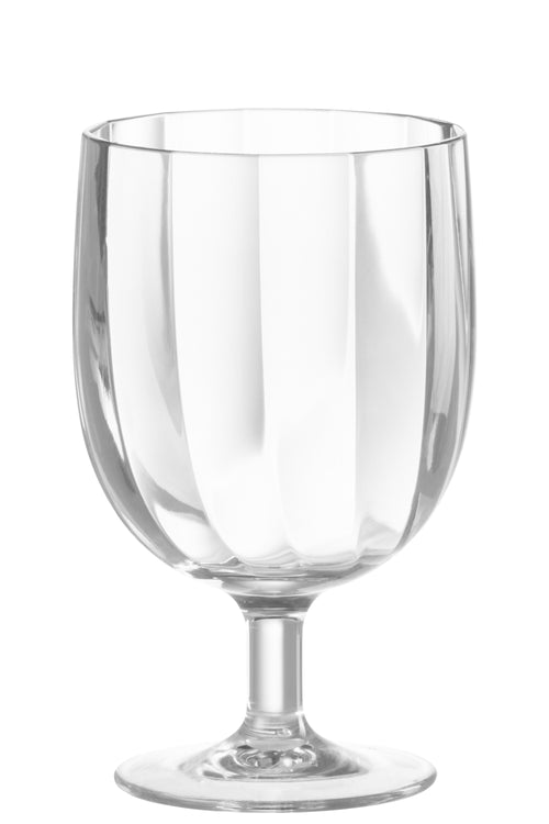 J-Line wijnglas - kunststof - transparant - doos van 6