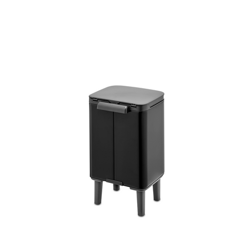 Brabantia Bo Hi afvalemmer, 4L, kunststof binnenemmer - Matt Black