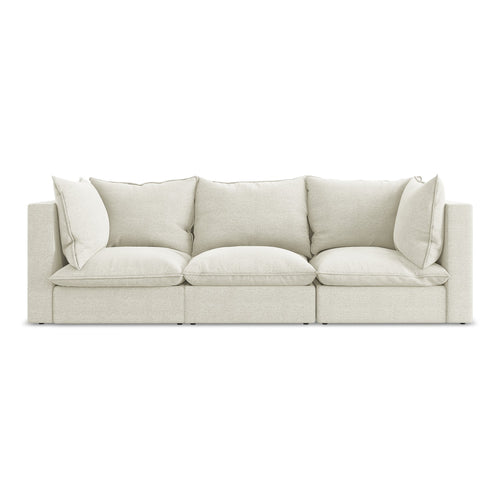 LaMiaSofa 3-zits bank Ravenna - bouclé - zand - 255x90x77