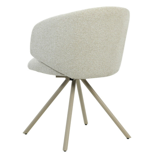 DÉJA Living Eetkamerstoel Sueca - Beige Stof - Draaibaar - Set van 2 - vtwonen shop