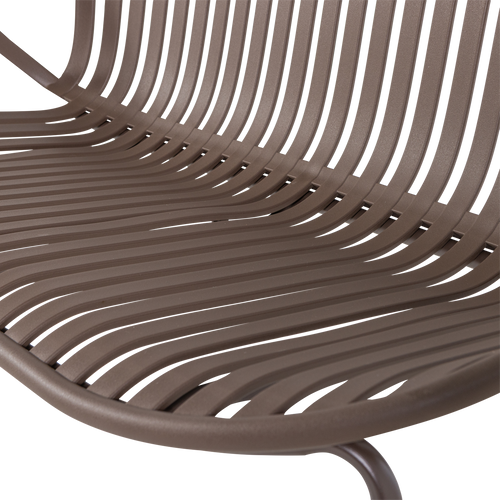 WOOOD bank 2-zits Bruce - Polypropeen/Metaal - Paars/Bruin - 74x131x74