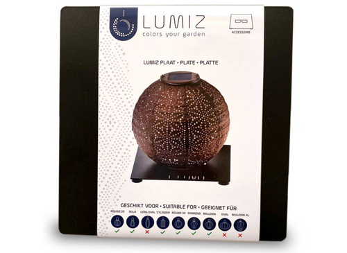 Lumiz metalen plaat - 20 cm - zwart