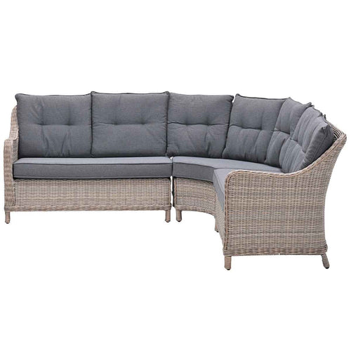 Garden Impressions hoek lounge diningset Nova vintage willow 3-delig - vtwonen shop