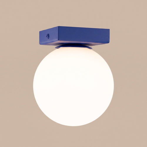 Sollux Lighting Plafondlamp YOLI 1 ultramarijn - 12x12x14,5cm