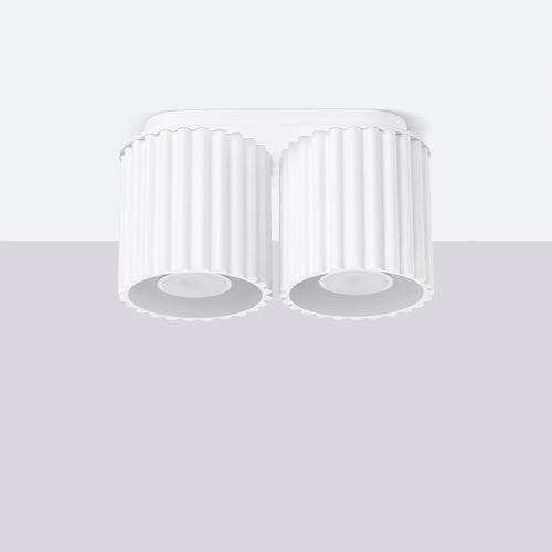 Sollux Lighting Plafondlamp AURA 2 wit GU10 - 21x10x12cm