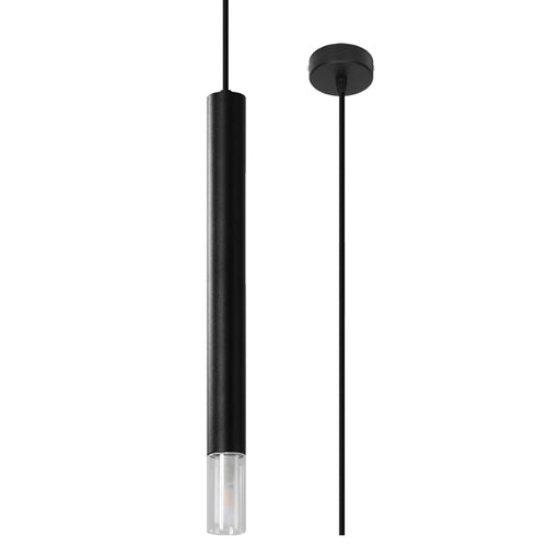 Sollux Lighting Hanglamp WEZYR 1 zwart - 8x8x120cm