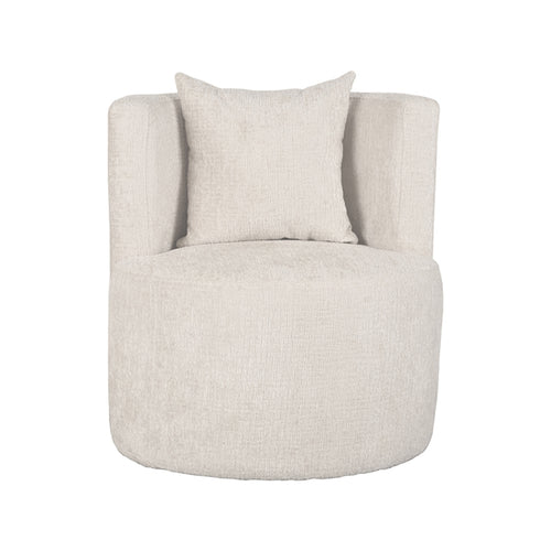LABEL51 Fauteuil Evy - Crème Velvet - 65x65x75cm - vtwonen shop
