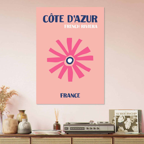 Artfulprints  Frankrijk - Cote d'Azur   poster 70x100 cm - vtwonen shop