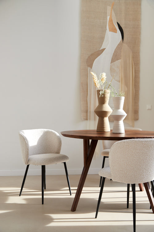 Light & Living eettafel QUENZA - Ø140x76cm - bruin