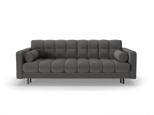 Cosmopolitan Design Slaapbank met opbergdoos Bali 3-zits, boucle donkergrijs - 84x222x105cm
