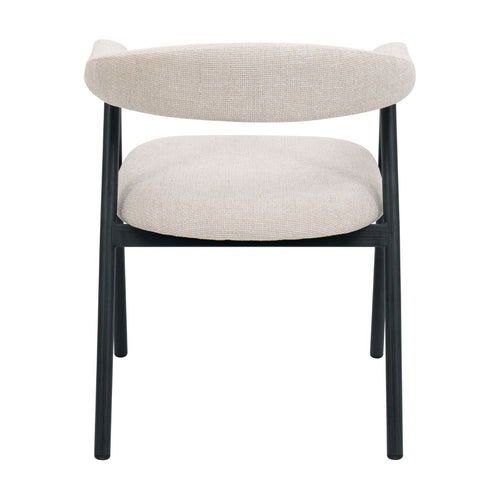 Giga Meubel Eetkamerstoel Mila - Beige/Zwart - 56x54x76cm - Set van 2 - vtwonen shop