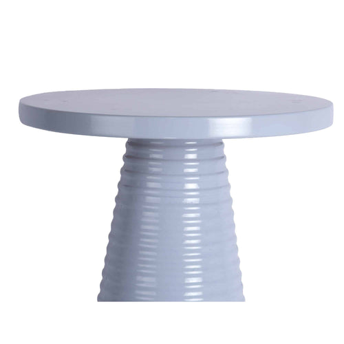 Leitmotiv bijzettafel Catania Ribbed - blauw - Ø40cm