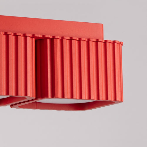 Sollux Lighting Plafondlamp RIFF 2 rood Gx53 - 20,5x10x8cm