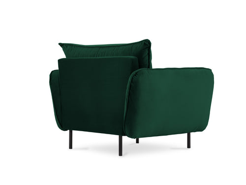 Cosmopolitan Design Fauteuil Vienna flueel, flessengroen - 94x97x95cm