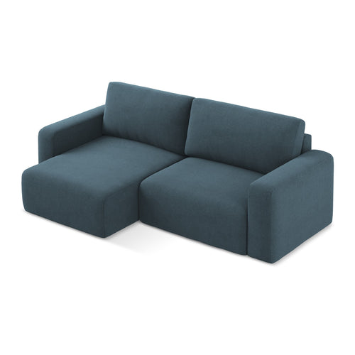 LaMiaSofa hoekbank links Ostia - textuurstof - jeans - 244x149x79